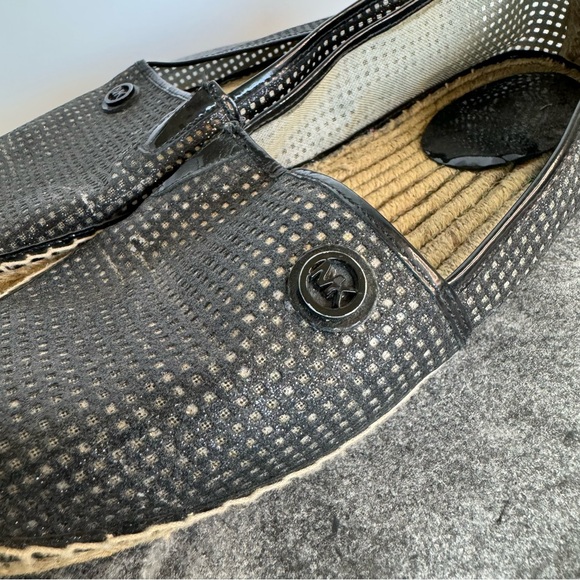 Michael Kors Black Mesh Espadrille Flats Shoes 9 - Picture 8 of 13